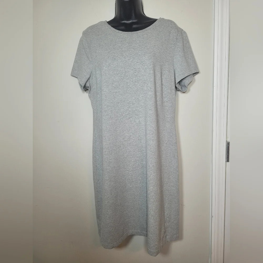 Old Navy Grey Knee Length Shirt Dress sz XL